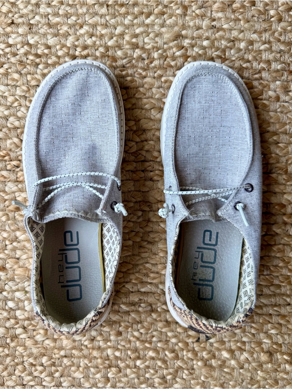 Hey Dude Wally Slip-On Boat Shoes in Light Tan